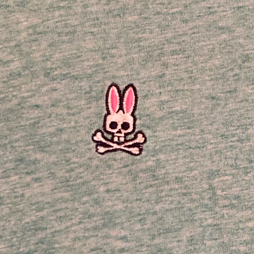 Psycho Bunny Heathered Mint/Seafoam V-Neck Short Sleeve Tee Size 8 Men’s XXL
